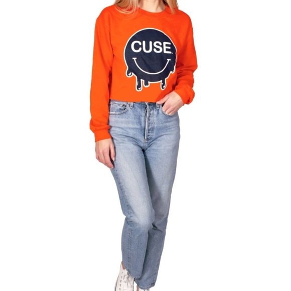 Syracuse Smile Cropped Tailgate Crewneck - Picture 2 of 5